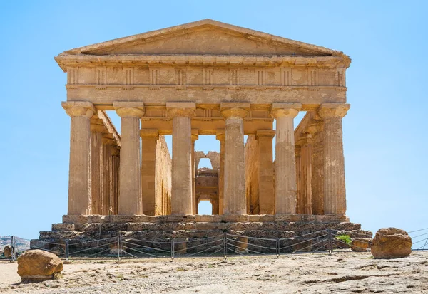 Lato posteriore del Tempio della Concordia ad Agrigento — Foto Stock