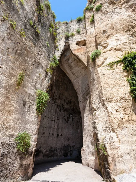 Cueva de Orecchio di Dionisio (Oreja de Dionisio) — Foto de Stock