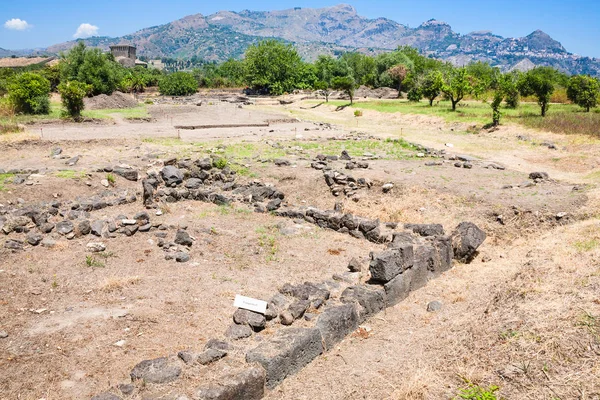 Naxos archäologischer park in giardini naxos — Stockfoto