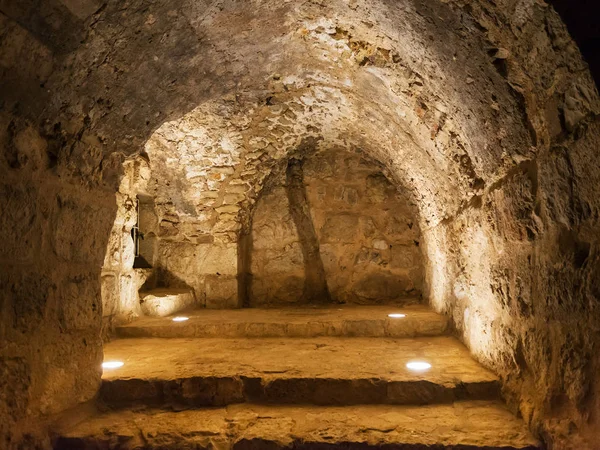 Dentro do castelo medieval de Ajlun, na Jordânia — Fotografia de Stock