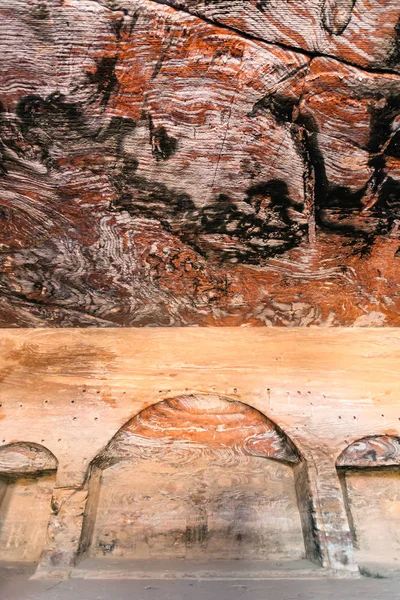 Interior of Royal Urn Tomb in ancient Petra town — Stock Photo, Image