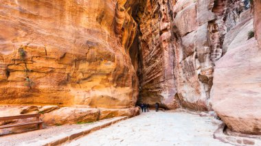 Al Siq yol kış antik Petra kasaba