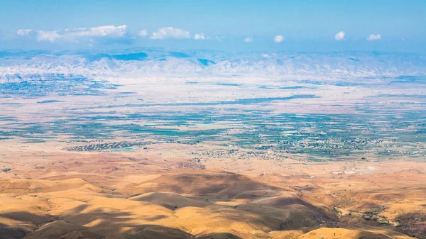 Uitzicht op de heuvels in het beloofde Land van Mount Nebo — Stockfoto