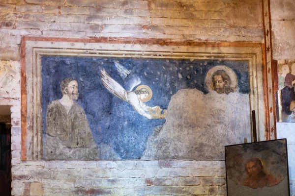 Muurschildering van doopkapel in de kathedraal van Verona — Stockfoto