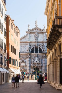 Chiesa di San Moise in Venice city clipart