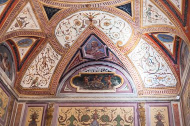 ornamental ceiling in Ducal Palace Museum Mantua clipart