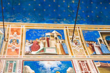 wall and ceiling frescoes in Scrovegni Chapel clipart
