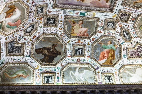 装饰天花板上的维琴察凯蒂宫 — 图库照片