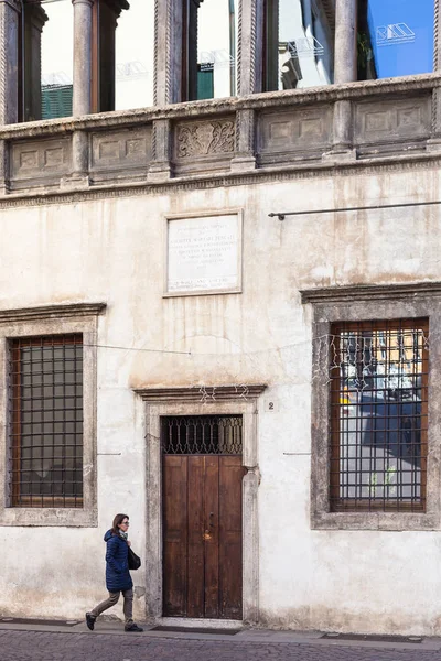 Palazzo auf contra piancoli straße in vicenza — Stockfoto