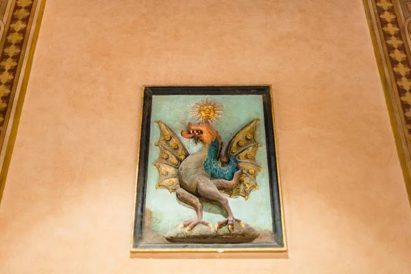 Medieval wall decoration in Palazzo della Ragione — Stock Photo, Image