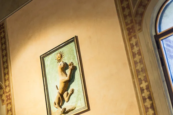 Indoor van Palazzo della Ragione in Verona — Stockfoto