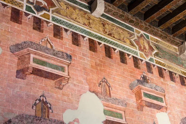 Ducal Sarayı Müzesi Mantua yılında iç duvar — Stok fotoğraf