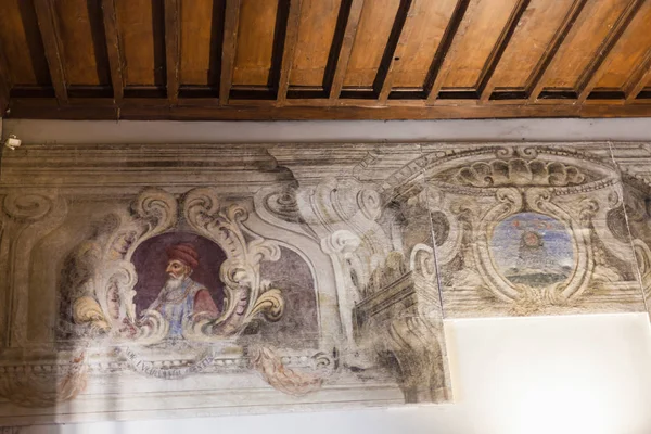 Gamla fresker i Ducal Palace Museum i Mantua — Stockfoto