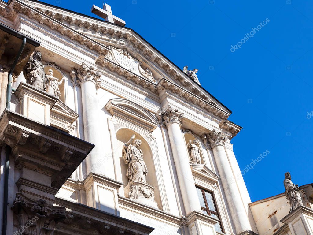 facade of church Chiesa di San Gateano Thiene
