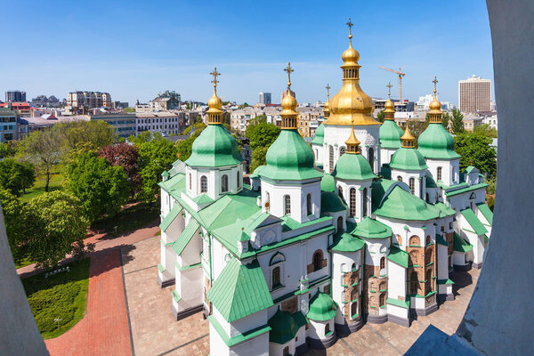 above view of building of Saint Sophia Cathedral