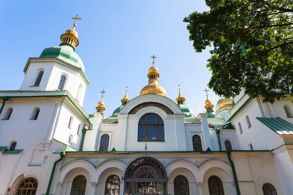 facade of Saint Sophia Cathedral in Kiev city