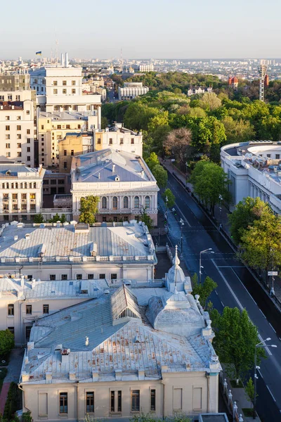 Boven uitzicht van mykhailo hrushevsky straat in Kiev — Stockfoto