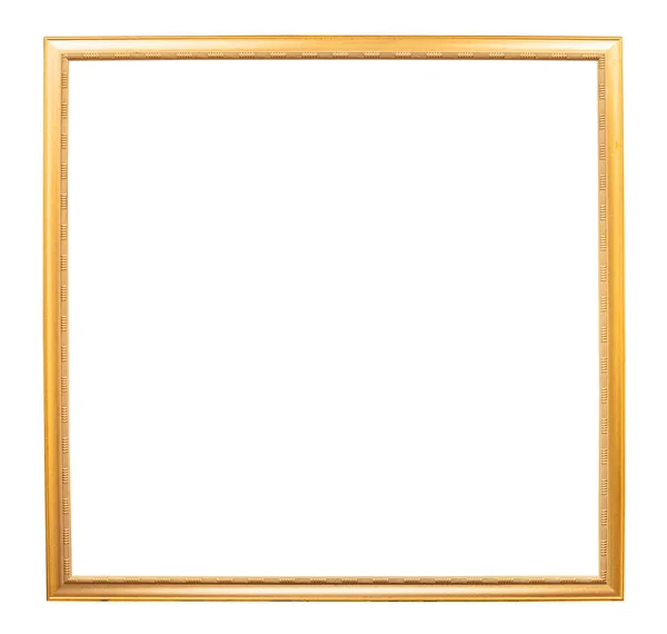 Golden square wooden picture frame — Stock Photo, Image