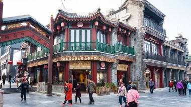 turistler yakındaki restoranlar sokak Qianmen