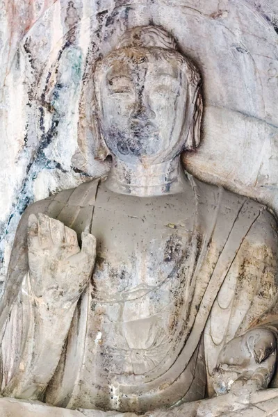 Grotto Longmen mağara Buda heykeli — Stok fotoğraf