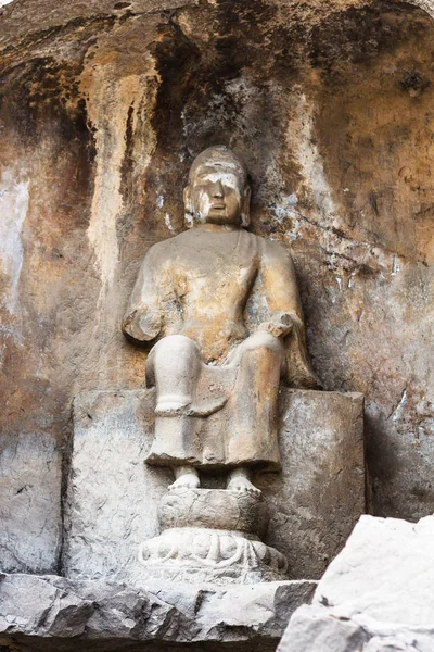 Longmen mağarasını oyma heykel — Stok fotoğraf