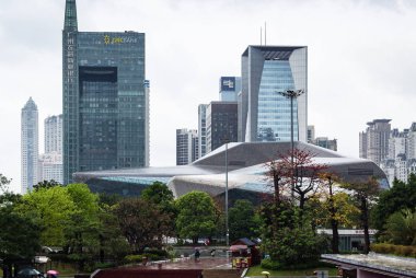 gökdelenler ve Guangzhou City Opera Binası