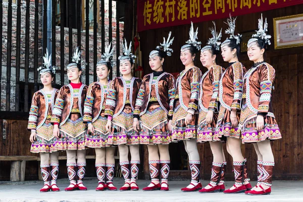 Cantores em Culture Show na aldeia de Chengyang — Fotografia de Stock