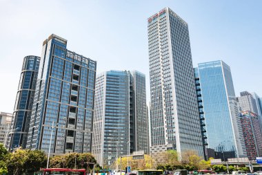 Bina modern bölgesi Guangzhou City