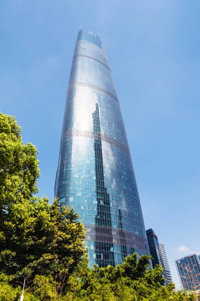 Glass buildings in Guangzhou city in spring — Stock Photo, Image