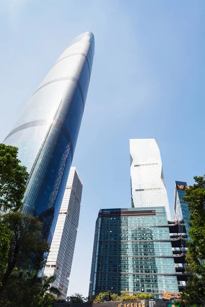 Few skyscrapers in Guangzhou city in spring — Stock Photo, Image