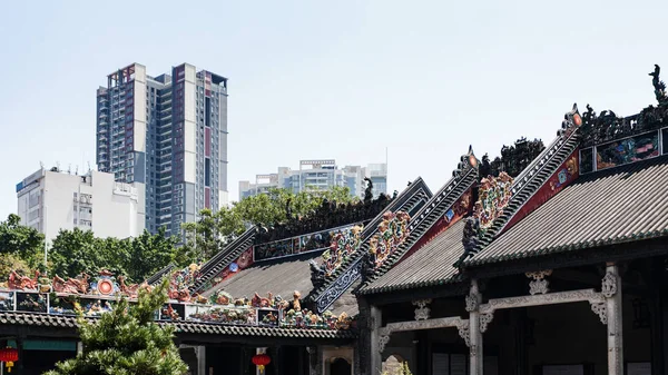 Dächer des Guangdong Folk Art Museum — Stockfoto