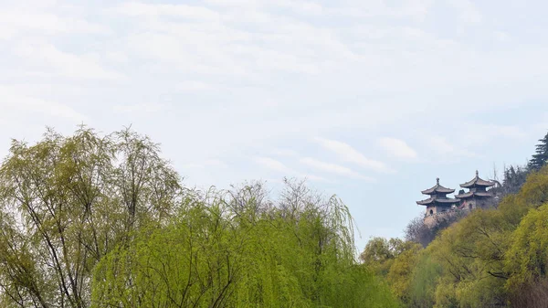 Vista dei templi nel giardino verde — Foto Stock