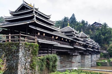 Dong insanlar Chengyang Rüzgar ve yağmur Köprüsü