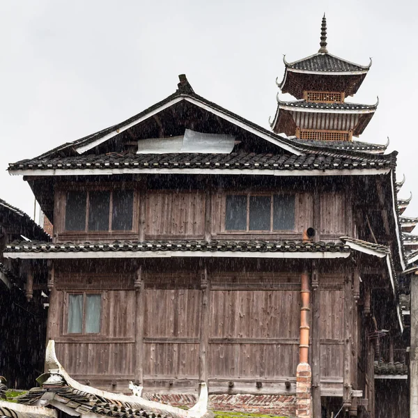 wooden house and tower in Chengyang village