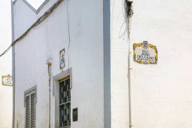 Albufeira eski kasaba tipik kent evleri
