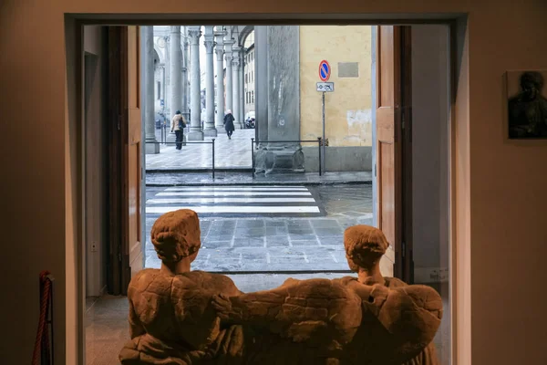 A firenzei Múzeum tér látképe — Stock Fotó