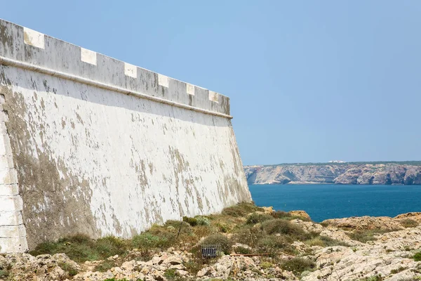 Muro exterior de la Fortaleza de Sagres — Foto de Stock