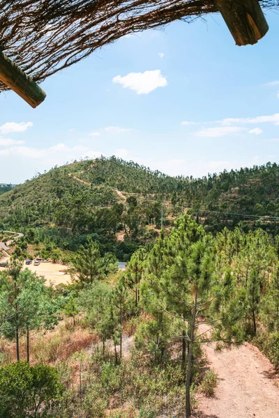 Zelené hory kolem Parque da Mina v Monchique — Stock fotografie