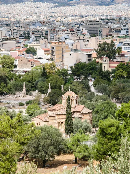 Boven uitzicht van de kerk van de Heilige Apostelen — Stockfoto