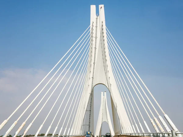 Portimao bridge over Arade river in Portugal — Stock Photo, Image