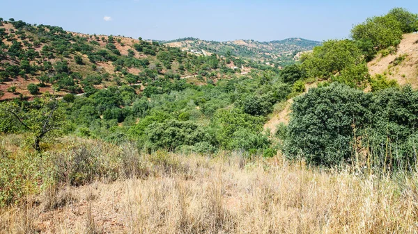 Vista sulle montagne della Serra do Caldeirao in Portogallo — Foto Stock