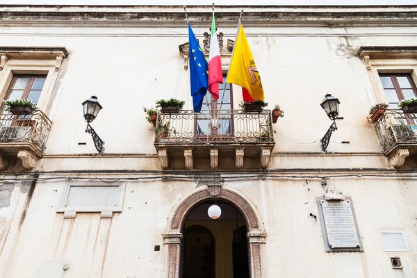 Town Hall on Piazza Municipio in Giardini Naxos — Stock Photo, Image