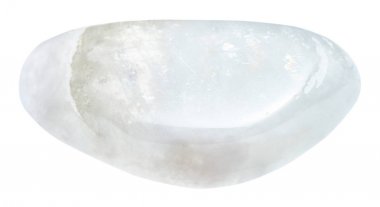 polished moonstone (adular) stone isolated clipart