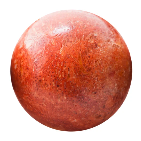 М'яч від пресованого червоного коралу ізольовано — стокове фото