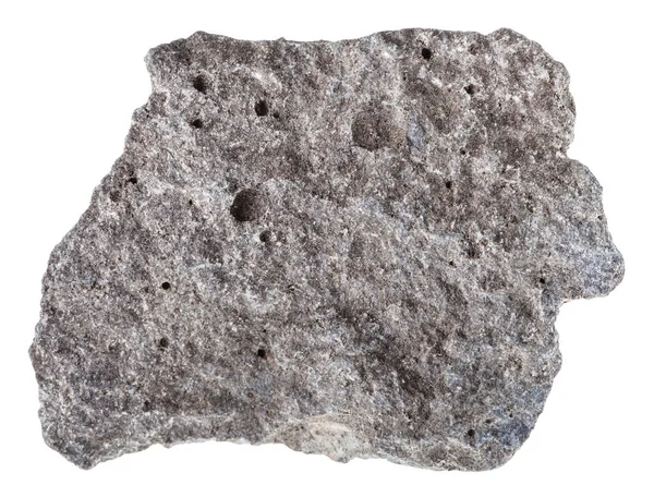 Pedazo de piedra porosa de basalto aislado — Foto de Stock