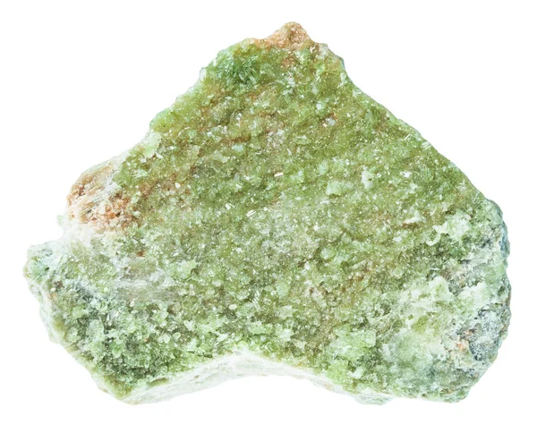 Kryształy vesuvianite szorstki (idocrase) na białym tle — Zdjęcie stockowe