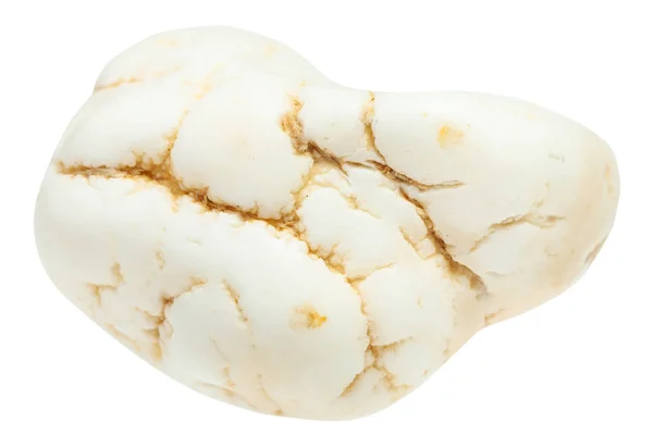 Zwaliło amorficznego magnezytu kamień na białym tle — Zdjęcie stockowe