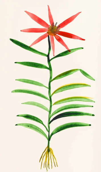 Δείγμα λουλούδι στο ελεφαντόδοντο έγχρωμο χαρτί — Φωτογραφία Αρχείου
