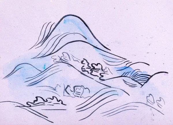 Mavi dalgalar üzerinde pembe renkli kağıt