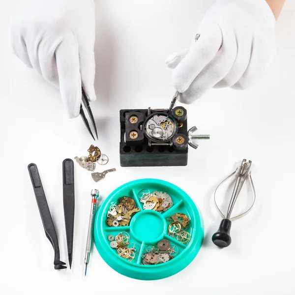 onarım eski mekanik kol saati Üstten Görünüm